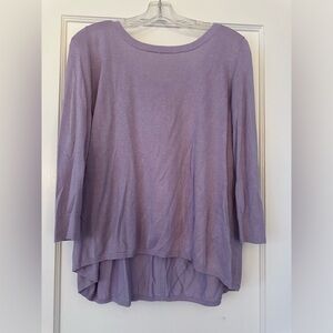 Purple Open Back Cashmere Top